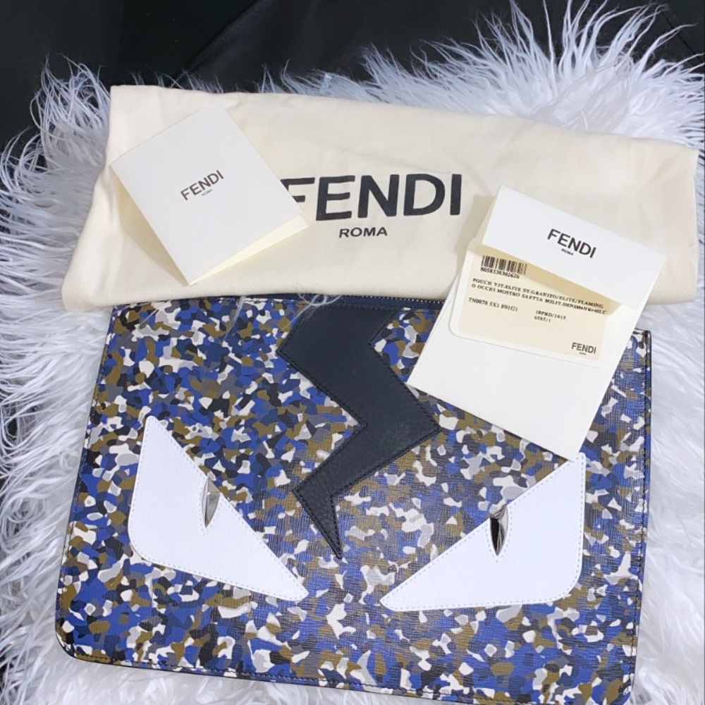 Fendi monster pouch multicolor LIKE NEW